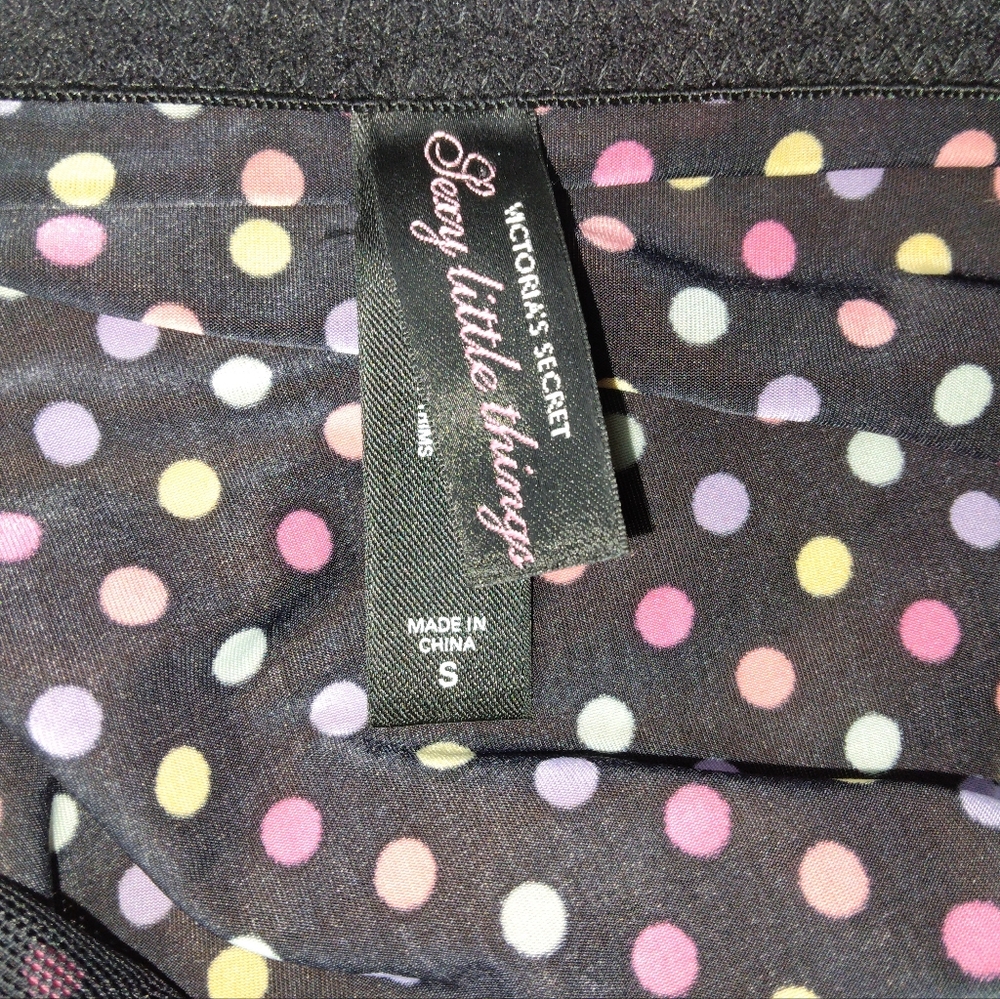 Vtg Victoria's Secret Sexy Little Thing Multi-Colored Polka Dot Dress Size S - Picture 9 of 14